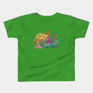 School of Colorful Tropical Freshwater Fish Kids T-Shirt